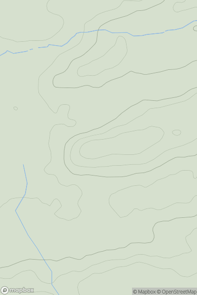 Thumbnail image for Y Gaer [Bala to Welshpool] showing contour plot for surrounding peak